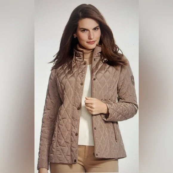 セール! RALPH LAUREN Faux Leather Trim Quilted Coat Lauren Ralph Lauren | Jackets & Coats | Lauren Ralph Lauren